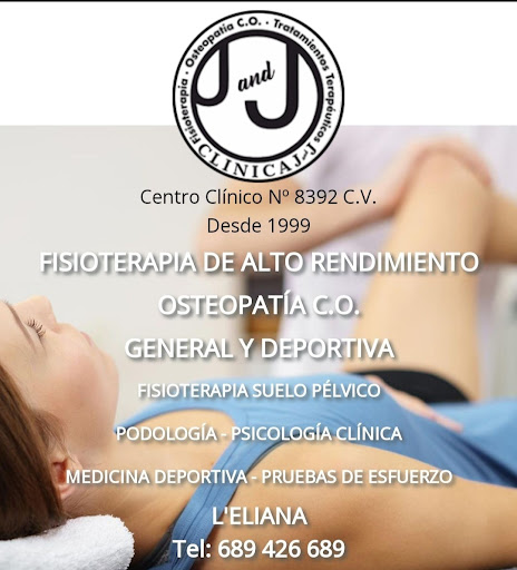 Centro de fisioterapeutas Clínica JANDJ Fisioterapia Alto Rendimiento y Osteopatía C.O en L'Eliana -